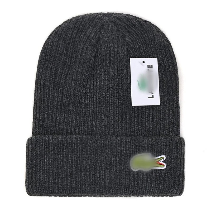 Knit Beanie Hat Winter Warm Wool Cap Graphite - Lacoste - Cnfans - $10.16