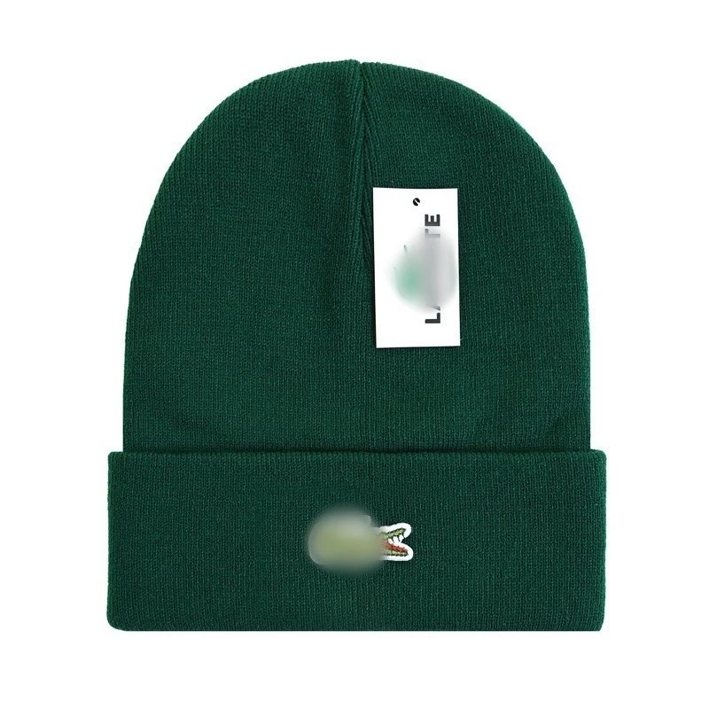 Winter Knit Beanie Hat Fashion Warm Cap Forest Green - Lacoste - Cnfans - $10.16