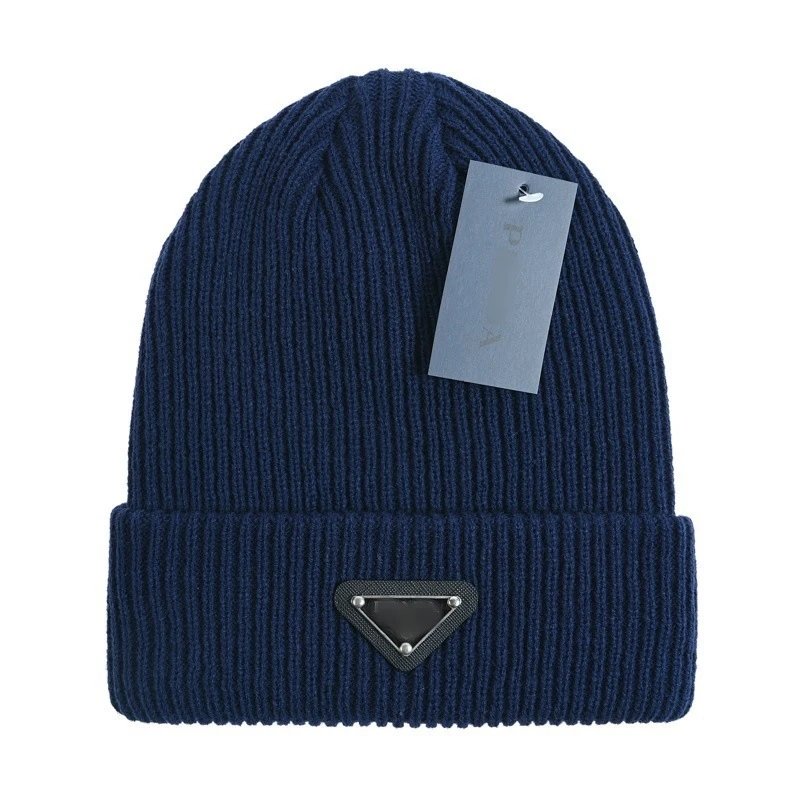 Knit Beanie Hat Windproof Unisex Cold Cap Navy - Related Product - Cnfans