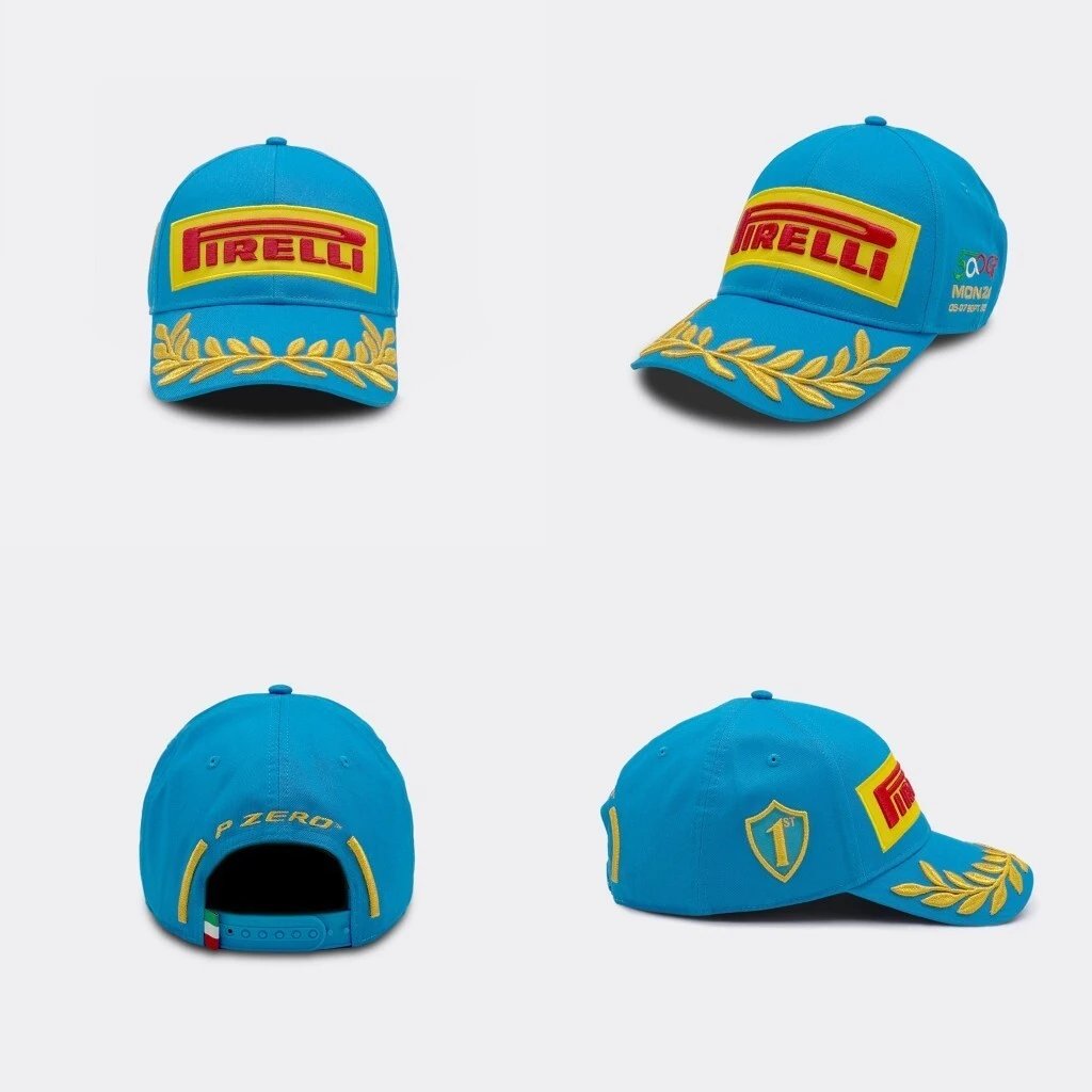 Embroidered Racing Baseball Cap Fashion Visor Cap Turquoise - Other - Cnfans - $10.16