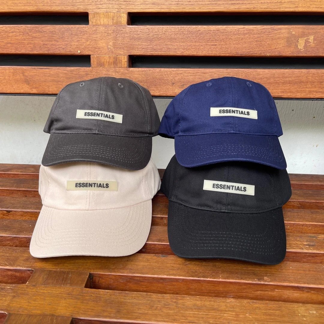 Casual Cotton Baseball Cap Unisex Headwear - Navy - Gallery Image 2 - Detailed View