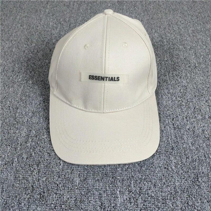 Casual Baseball Cap Cotton Blend Unisex Hat Ecru - Essentials - Cnfans - $15.16
