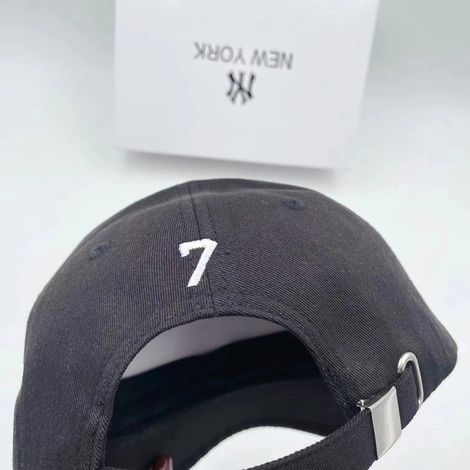 Street ABC Cotton Baseball Cap Unisex Pitch Black - Gallery Image 5 - Detailed View