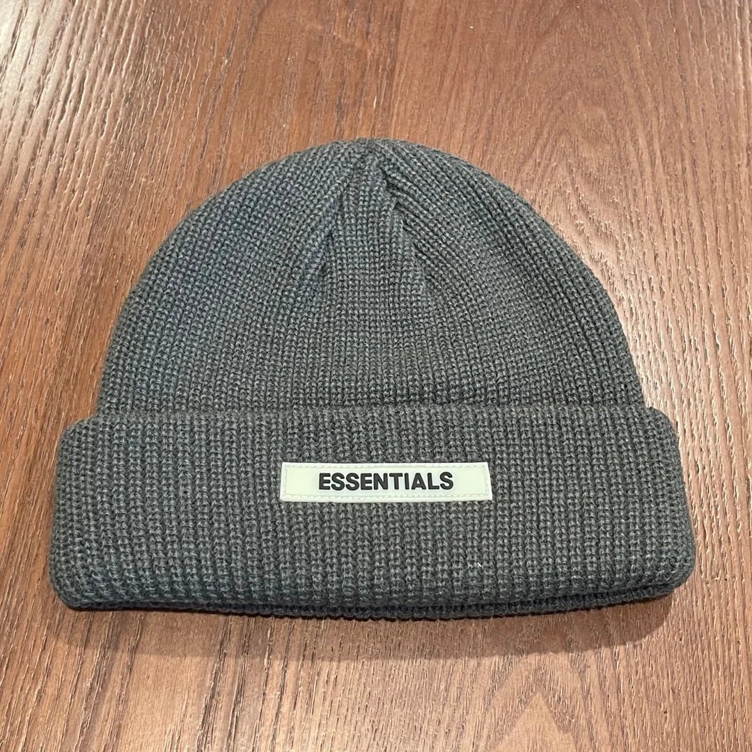Unisex Chunky Knit Beanie Hat Winter Streetwear Charcoal - Essentials - Cnfans - $14.84