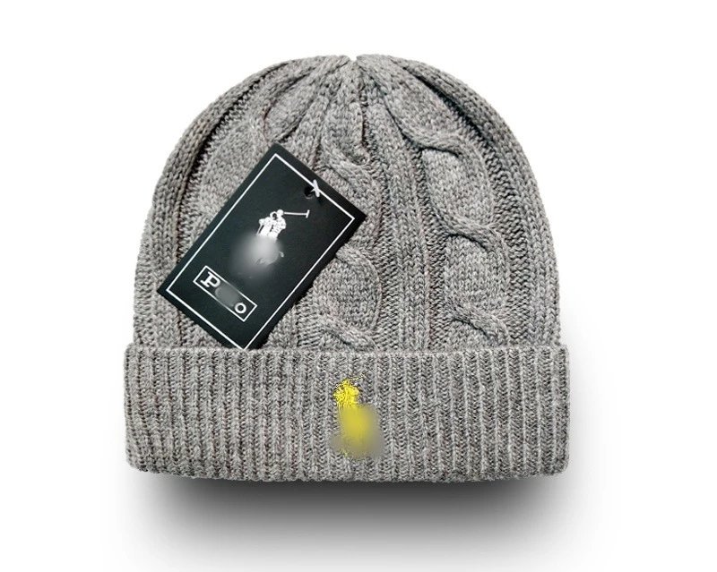 Cable-Knit Wool Beanie Winter Hat, Charcoal - Ralph Lauren - Cnfans - $10.16