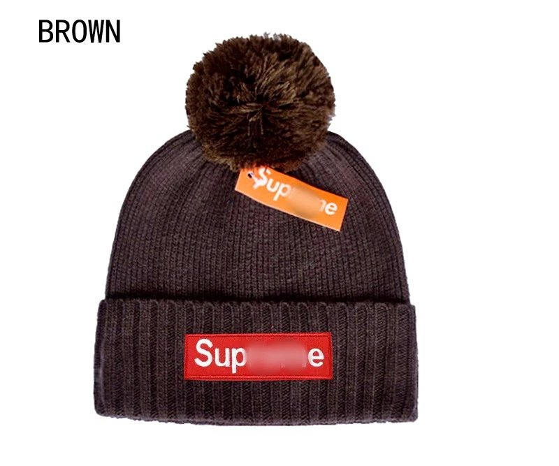 Street Knit Beanie Winter Hat Unisex Pom Pom Cocoa - Related Product - Cnfans