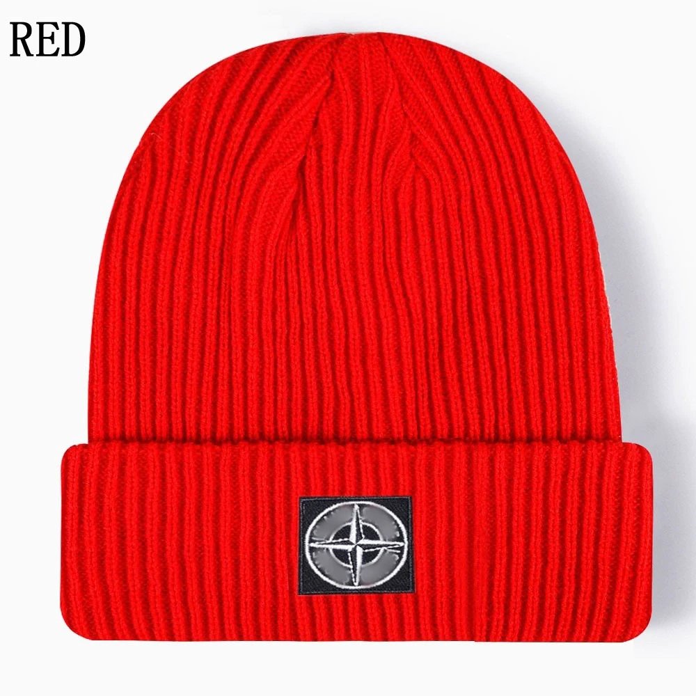 Knit Warm Beanie Hip Hop Landlord Hat Scarlet - Stone Island - Cnfans - $10.16
