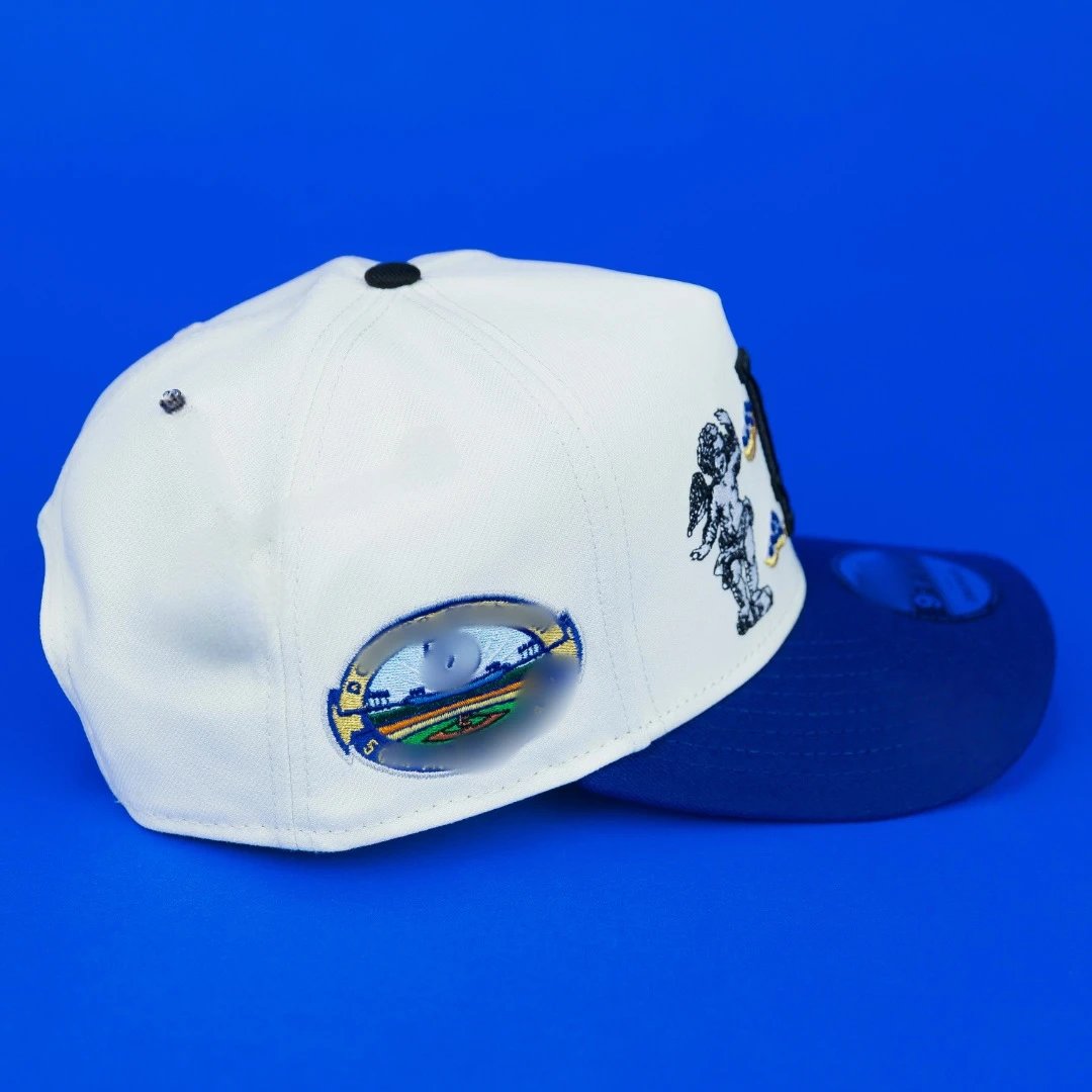 Urban Embroidered Baseball Cap Men Women Cobalt - Gallery Image 3 - Detailed View