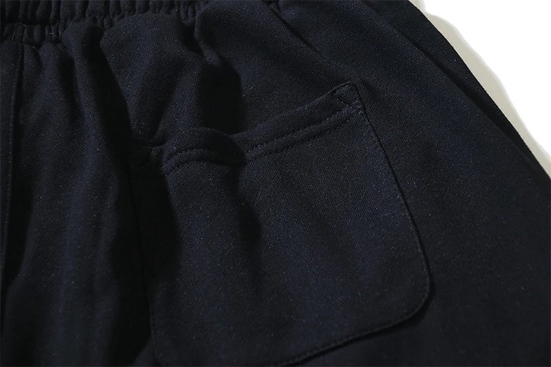 Abstract Print Unisex Shorts Ebony - Gallery Image 9 - Detailed View