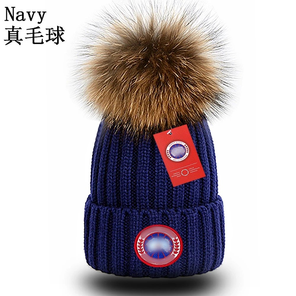 Winter Chunky Knit Beanie with Fur Pom Earflap Grey - Gallery Image 9 - Detailed View