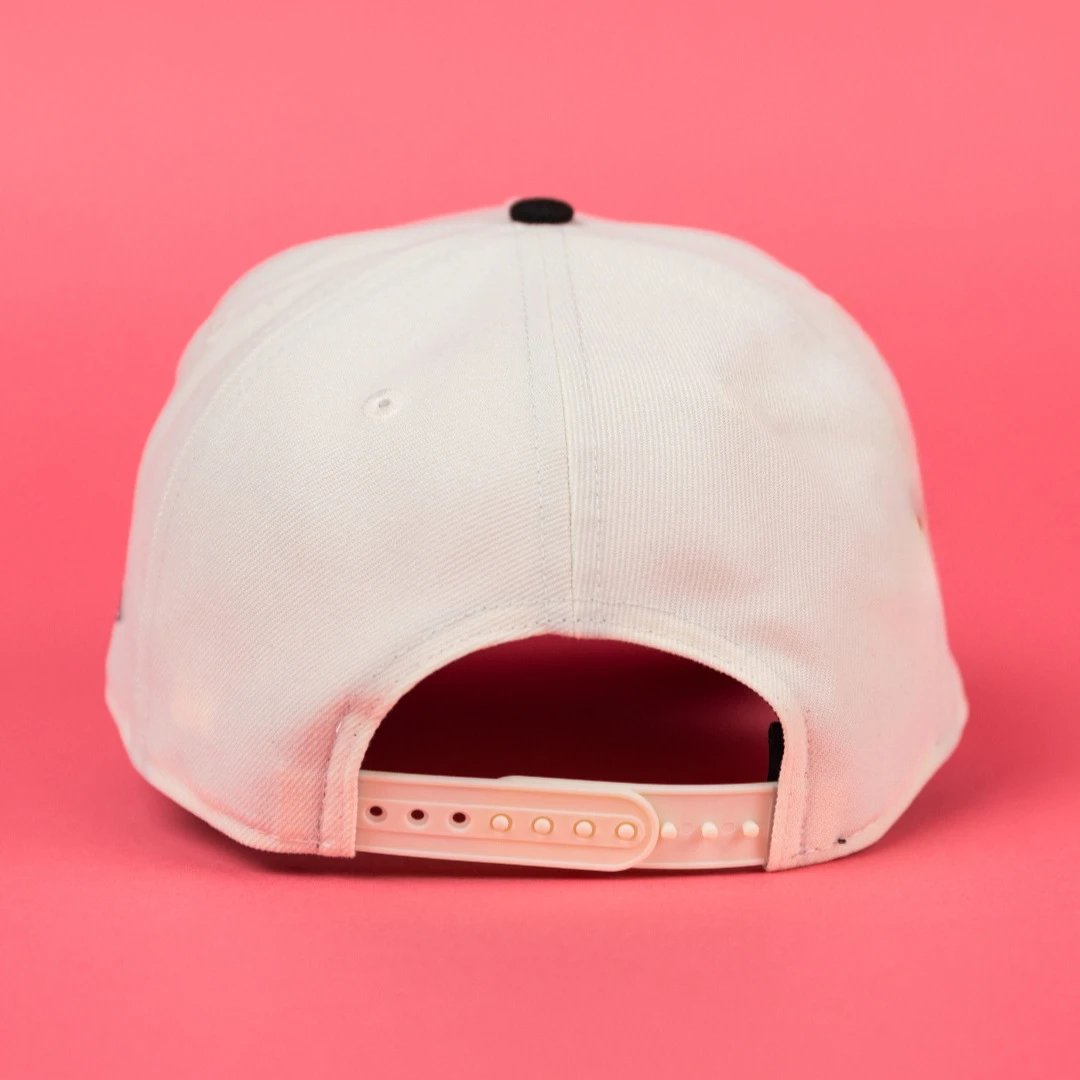 MLB Embroidered Baseball Cap White Black - Gallery Image 3 - Detailed View