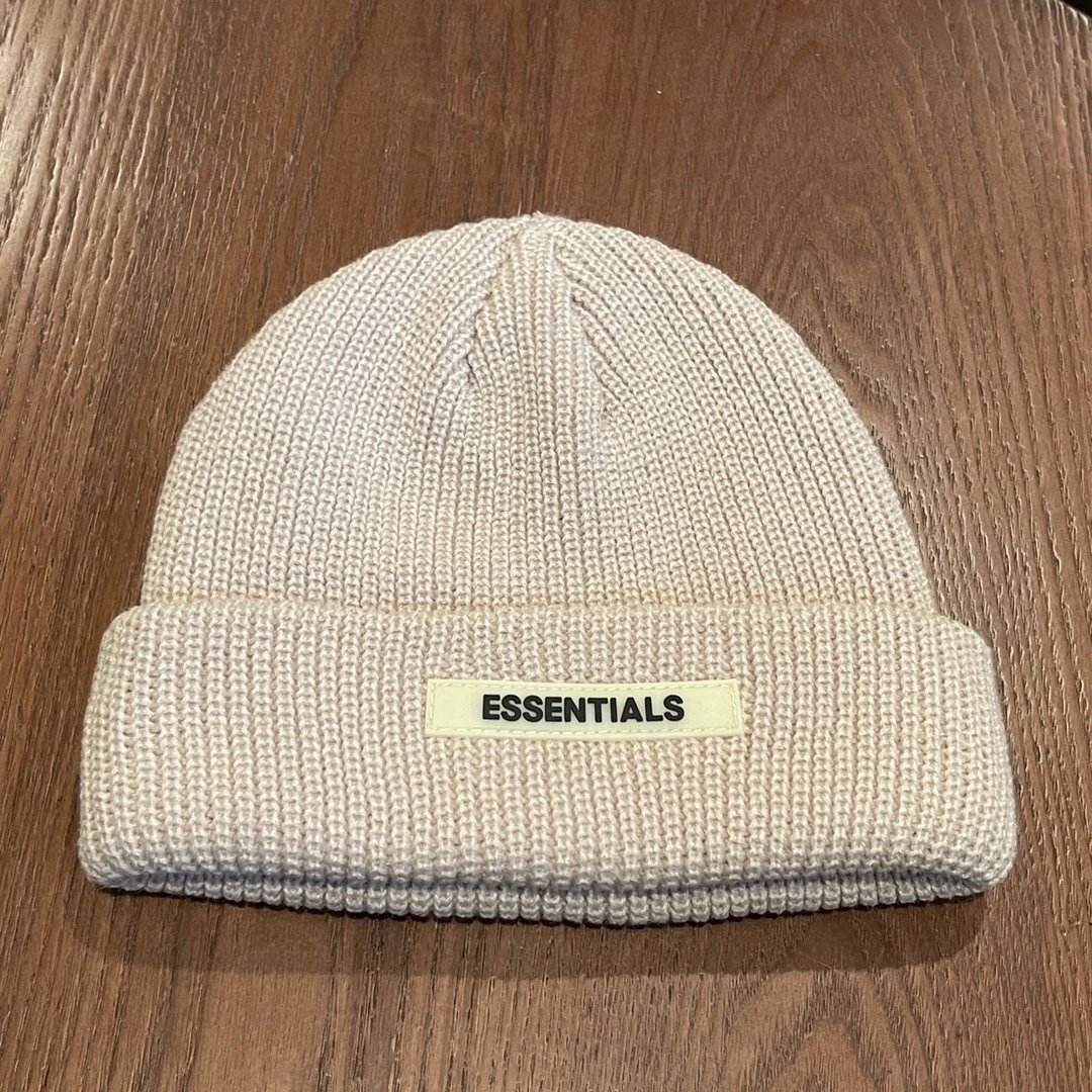 Unisex Chunky Knit Beanie Winter Cap in Oatmeal Beige - Essentials - Cnfans - $14.84