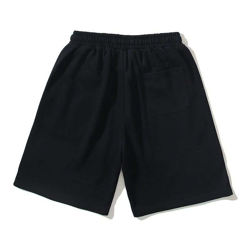 Abstract Print Unisex Shorts Ebony - Gallery Image 3 - Detailed View