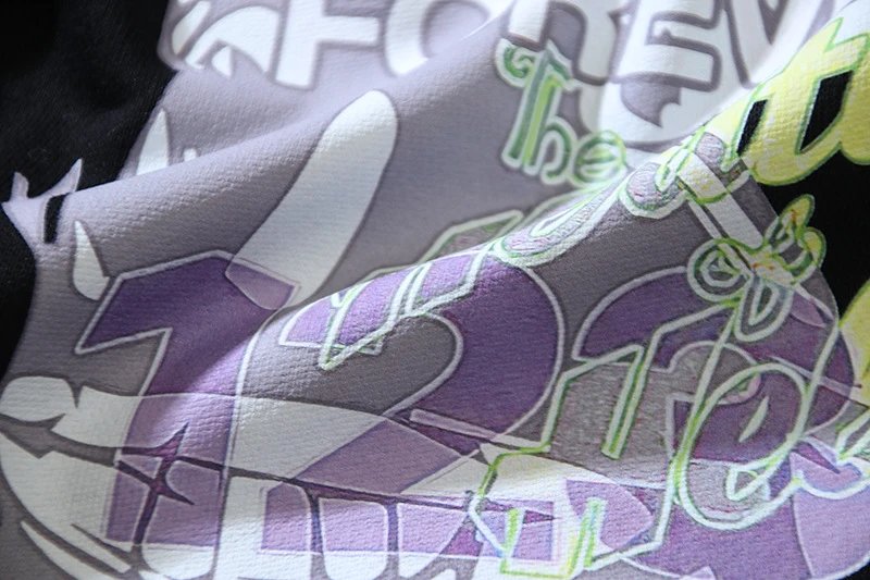 Abstract Print Unisex Shorts Ebony - Gallery Image 7 - Detailed View