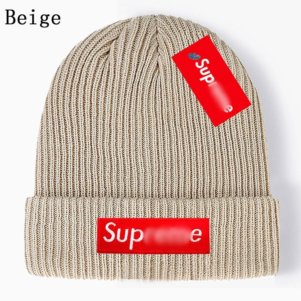 Casual Knit Beanie Unisex Street Style - Taupe - Supreme - Cnfans - $10.16