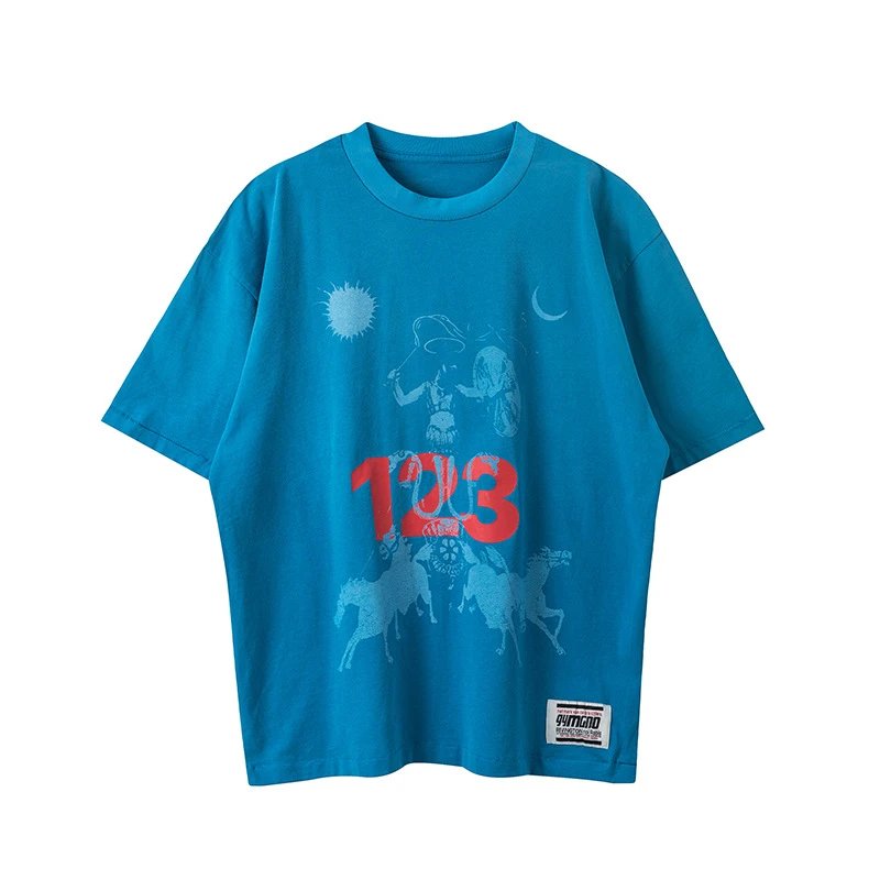 Street Graffiti Tee Azure - RRR123 - Cnfans - $27.26