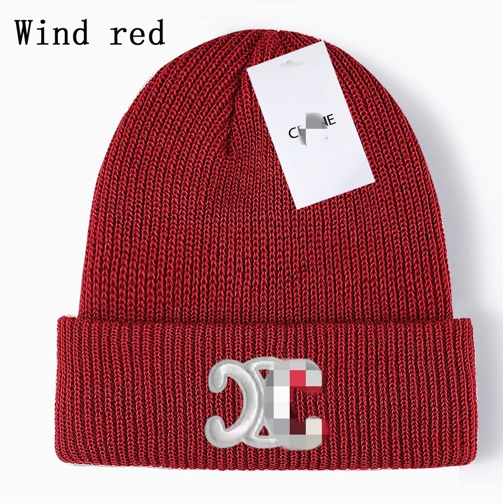 Winter Knit Beanie Hat Unisex Cable-knit Maroon - Other - Cnfans - $10.16