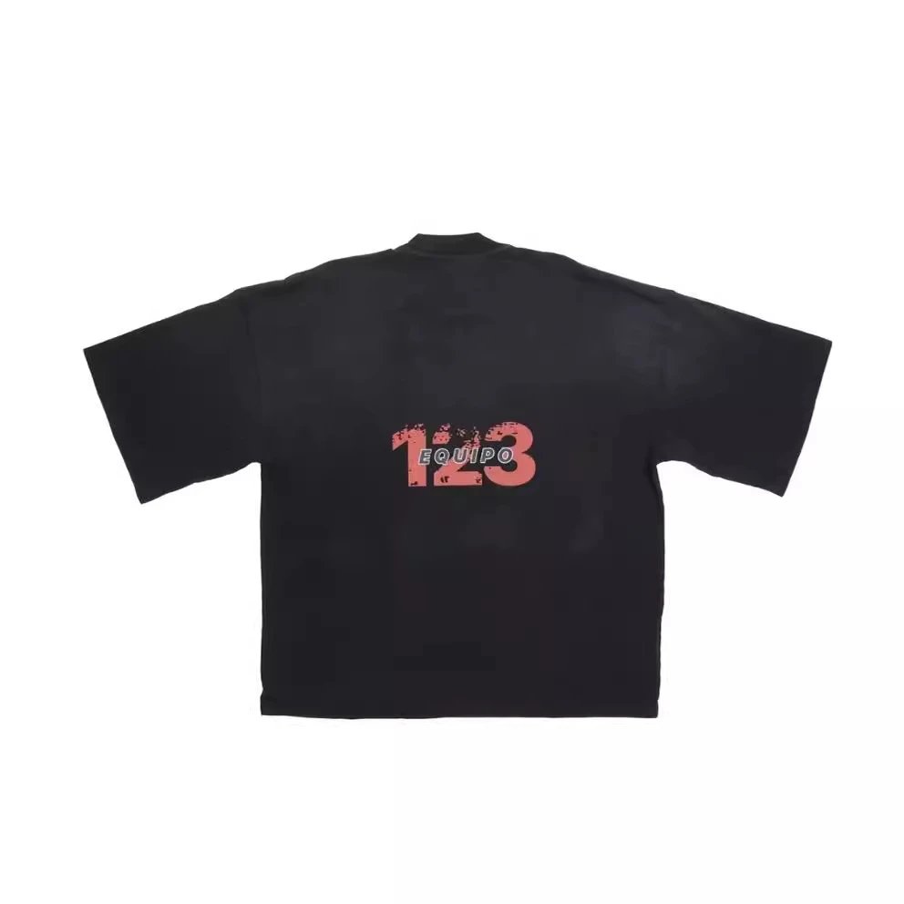 Graphic Crewneck Tee Charcoal - Gallery Image 4 - Detailed View