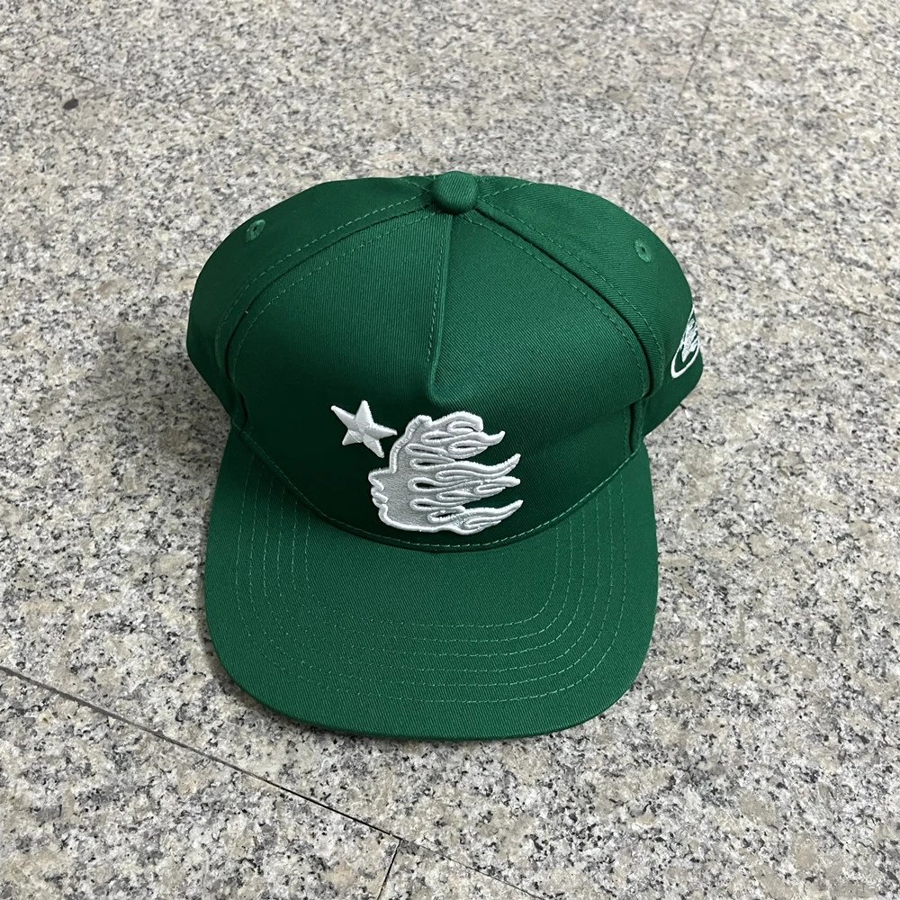 Streetwear Embroidered Hellstar Baseball Cap Navy Blue - Gallery Image 7 - Detailed View