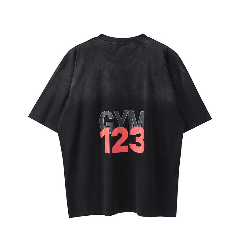 Graphic Crewneck Tee Unisex Midnight Black - Gallery Image 2 - Detailed View