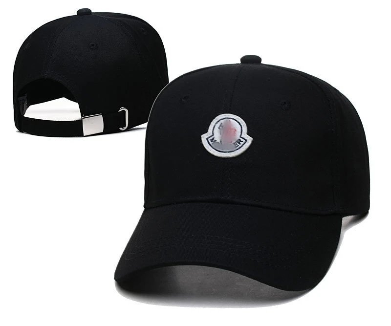 Unisex Casual Cotton Baseball Cap Sunshade Jet Black - Moncler - Cnfans - $10.16