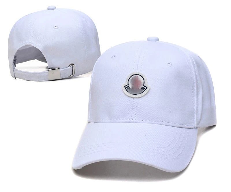 Unisex Casual Sunshade Baseball Cap Cotton Classic White - Moncler - Cnfans - $10.16