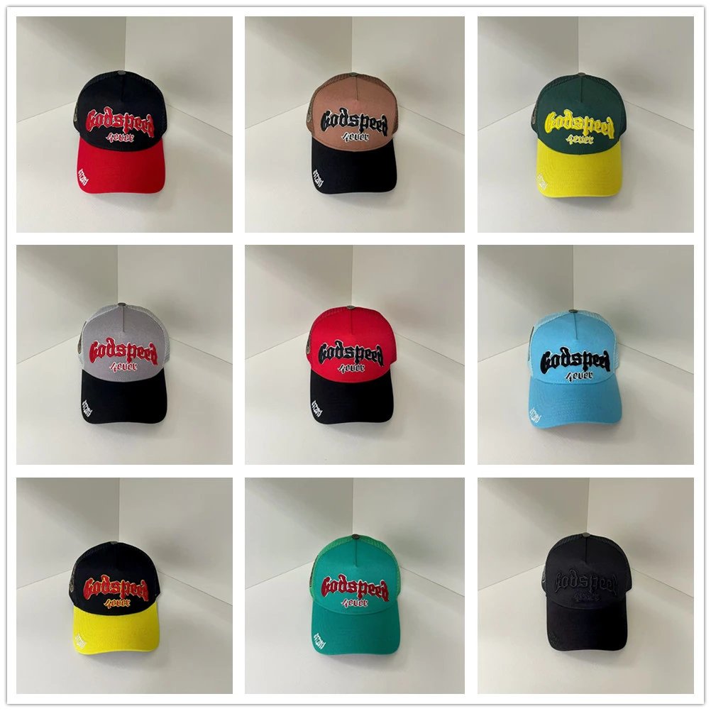 Godspeed Skull Embroidered Baseball Cap, Multicolor - Gallery Image 2 - Detailed View