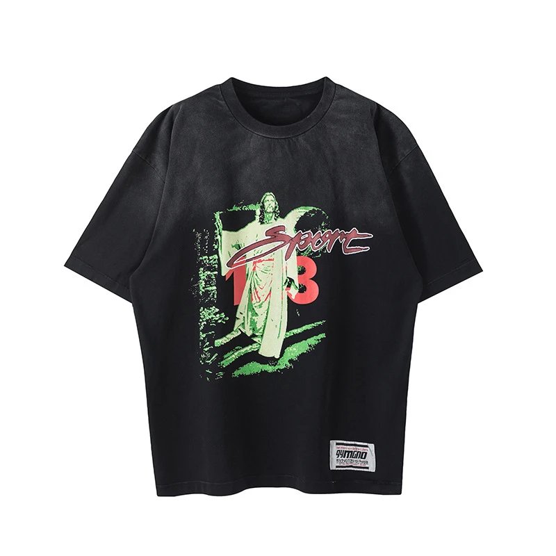 Unisex Graphic Tee Noir - RRR123 - Cnfans - $27.26