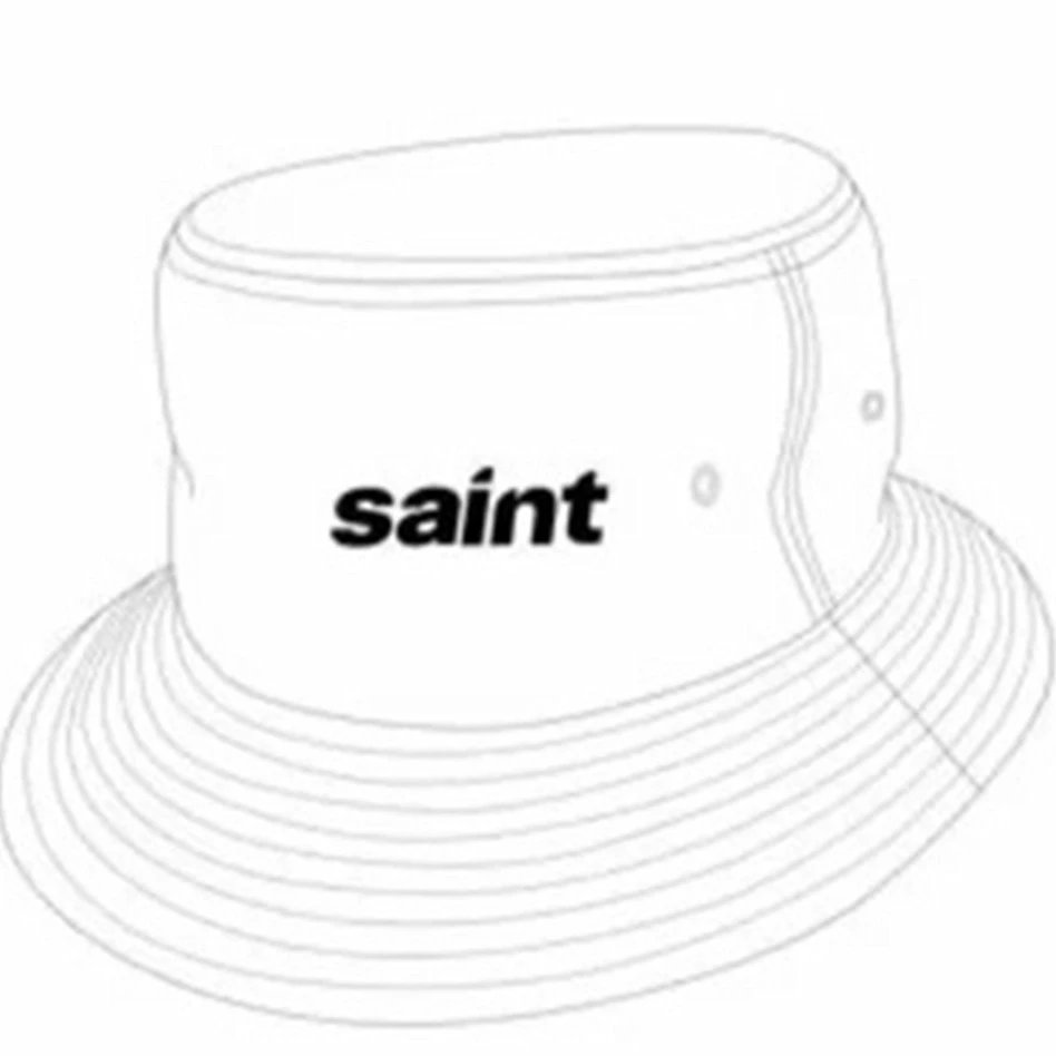 Saint Embroidered Bucket Hat Multicolor - Gallery Image 4 - Detailed View