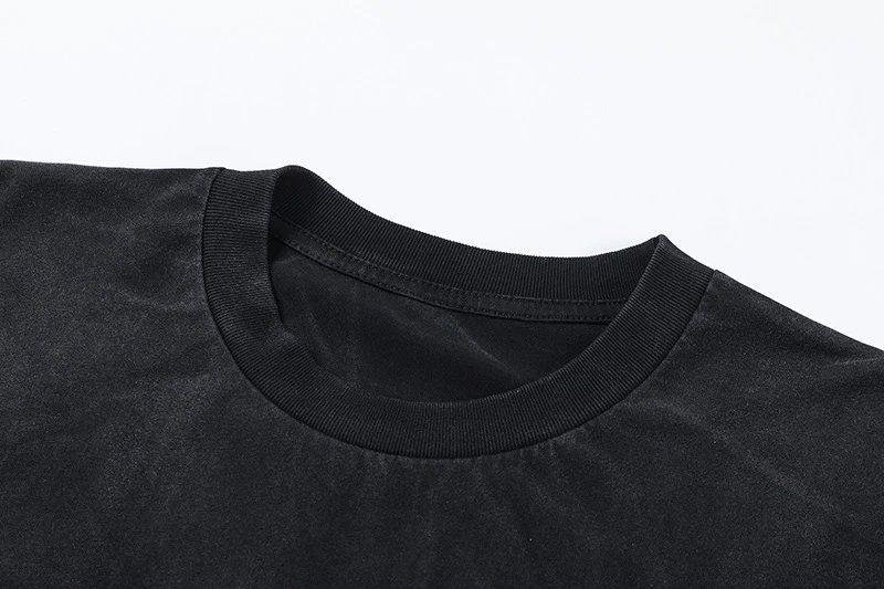 Graphic Crewneck Tee Unisex Midnight Black - Gallery Image 12 - Detailed View