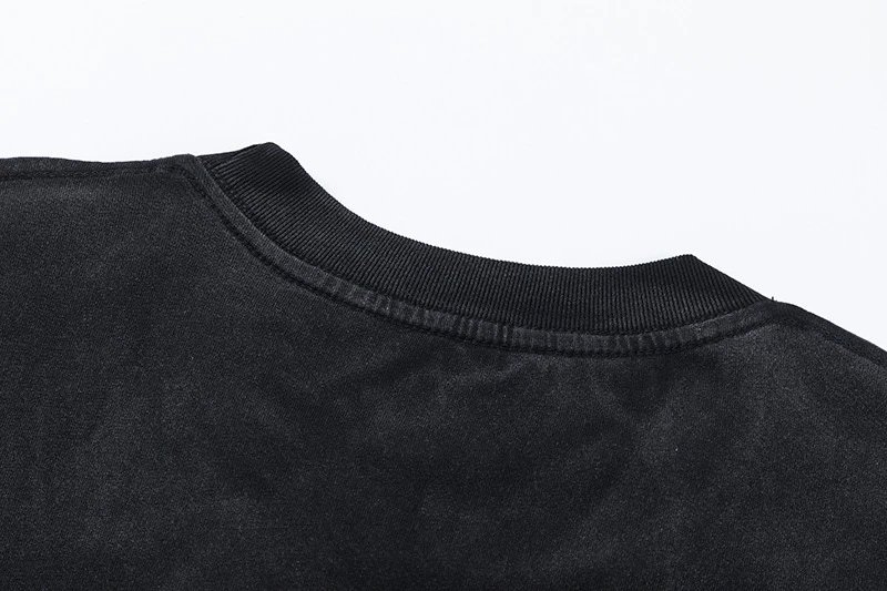 Graphic Crewneck Tee Unisex Midnight Black - Gallery Image 5 - Detailed View