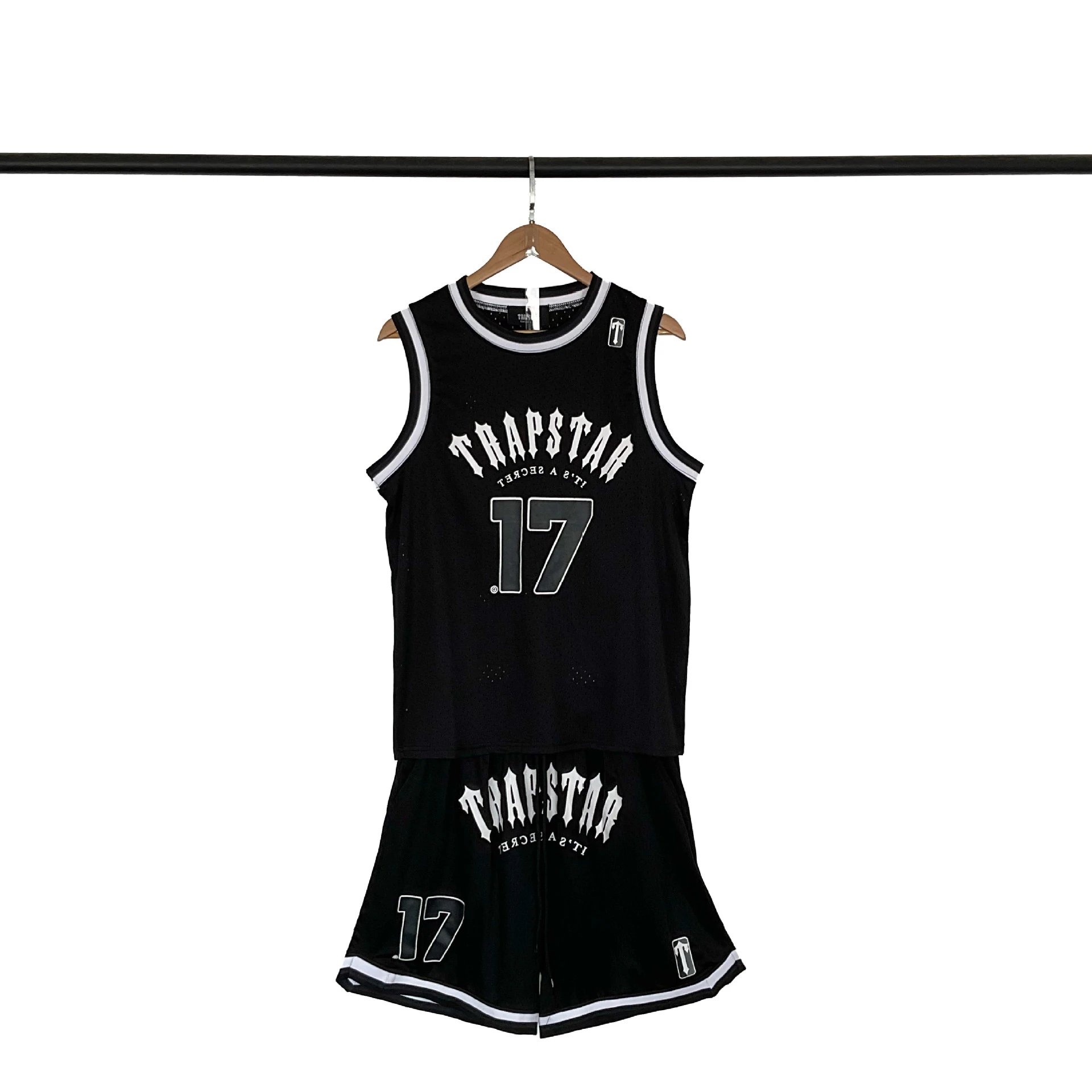 Trapstar Mesh Basketball Set Black - Gallery Image 5 - Detailed View