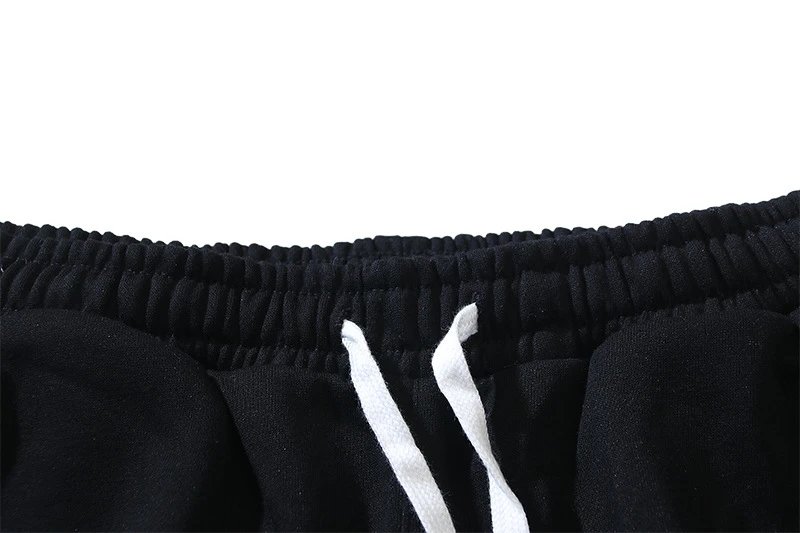 Abstract Print Unisex Shorts Ebony - Gallery Image 4 - Detailed View