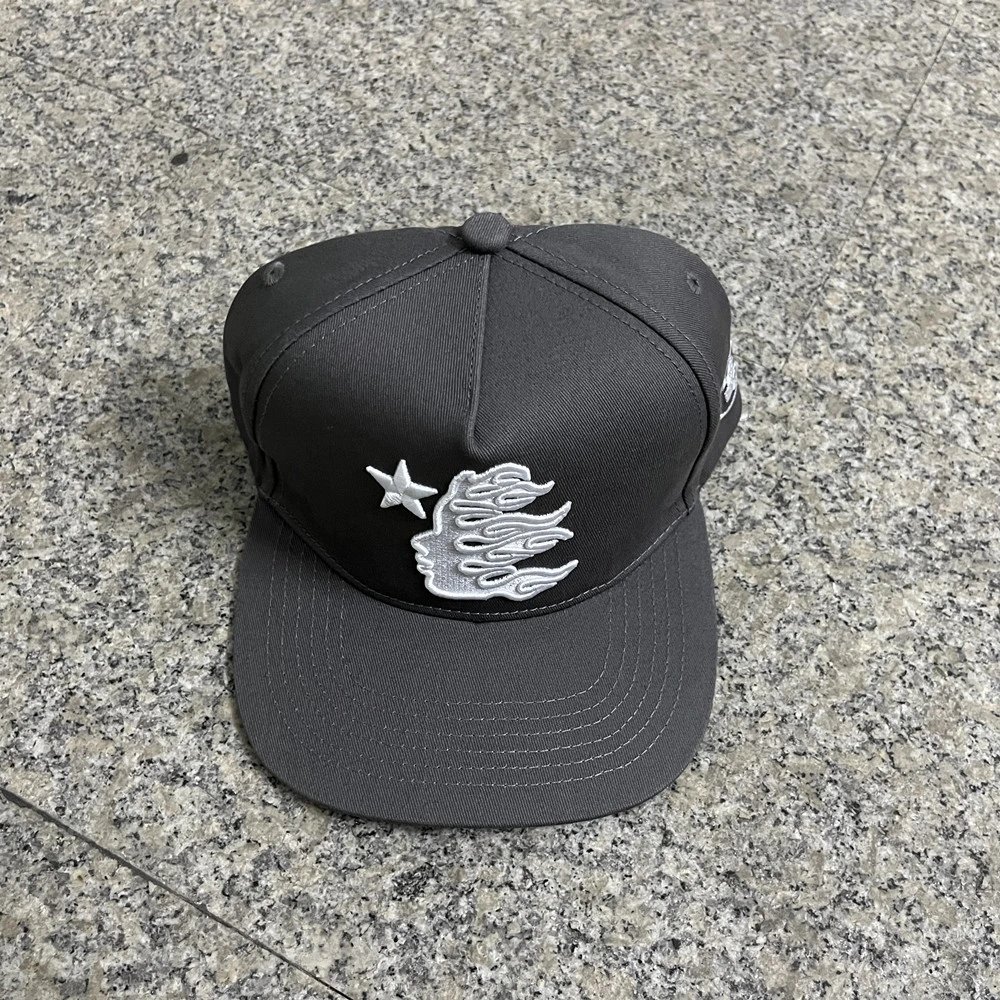 Streetwear Embroidered Hellstar Baseball Cap Navy Blue - Gallery Image 9 - Detailed View