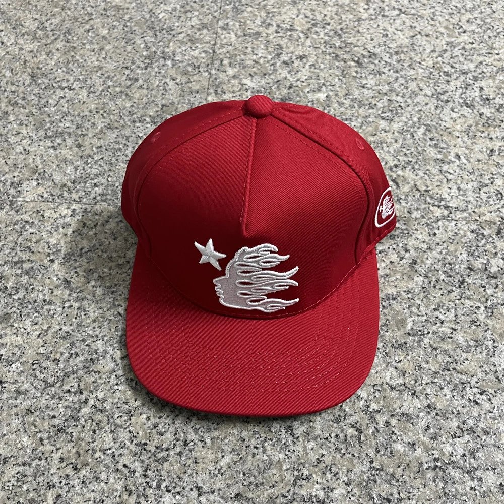 Streetwear Embroidered Flame Star Snapback Cap Crimson Red - Related Product - Cnfans
