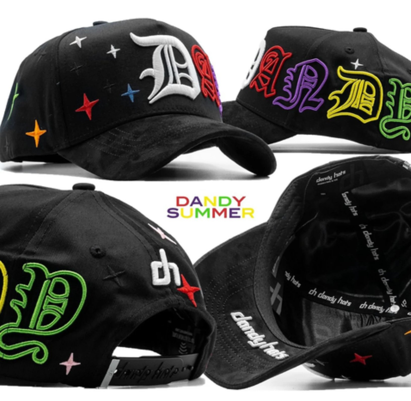 Embroidered Baseball Cap Adjustable Hat Jet Black - Other - Cnfans - $26.29