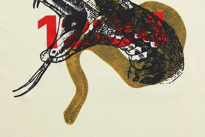 RR123 Viper Print Tee Beige - Gallery Image 7 - Detailed View