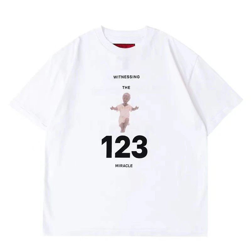 RR123 White Graphic T-Shirt - RRR123 - Cnfans - $23.23
