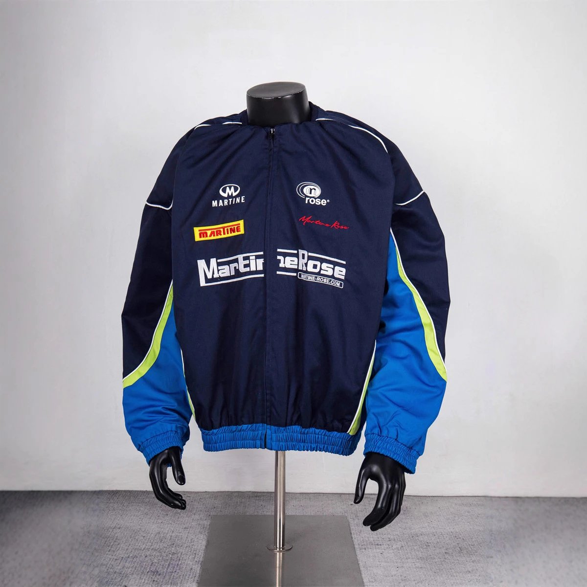 Martine Rose Colorblock Biker Jacket Navy - High Quality Product Image - Cnfans