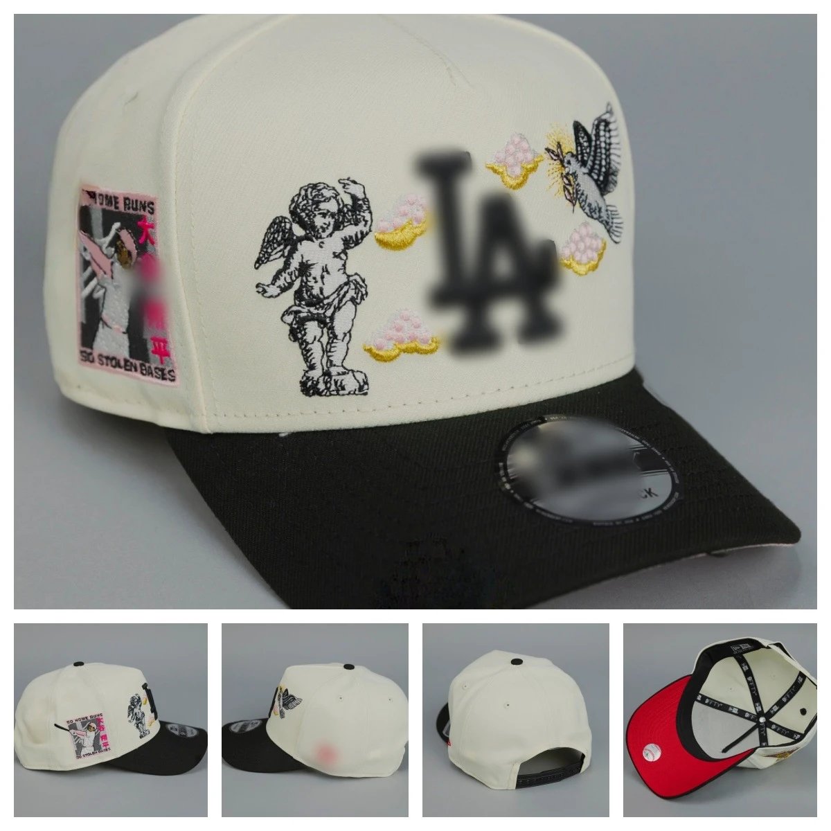 Street Snapback Baseball Cap Unisex Ecru - Gallery Image 1 - Detailed View