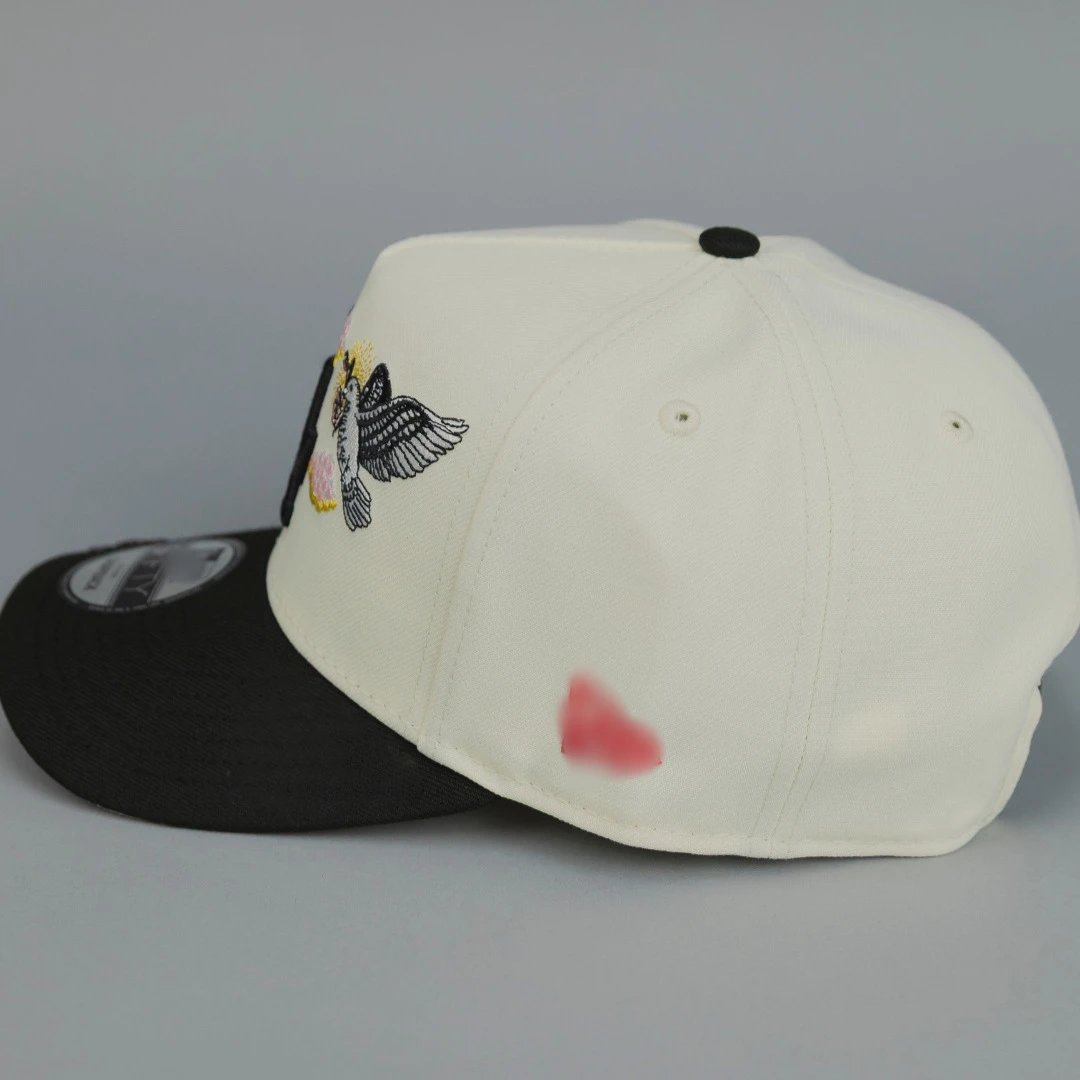 Street Snapback Baseball Cap Unisex Ecru - Gallery Image 4 - Detailed View