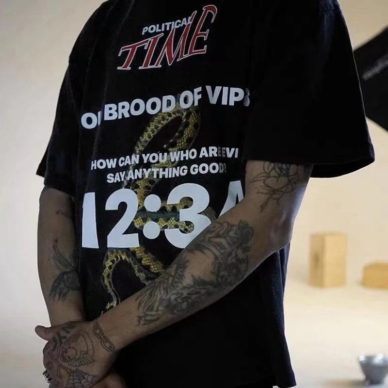 RR123 Snake Print T-Shirt - Multi-color - Gallery Image 7 - Detailed View