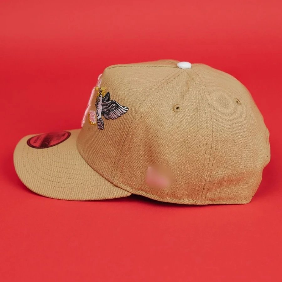 Embroidered Baseball Cap Trendy Snapback Hat Khaki - Gallery Image 4 - Detailed View