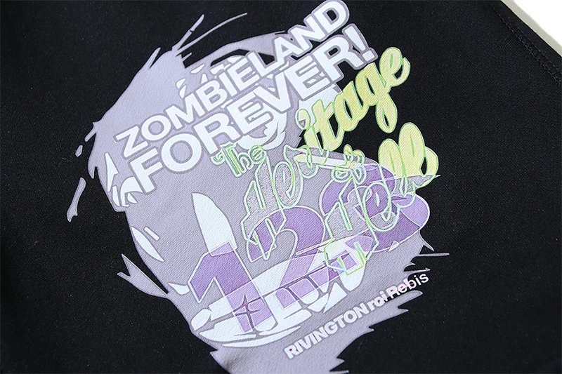 Abstract Print Unisex Shorts Ebony - Gallery Image 5 - Detailed View