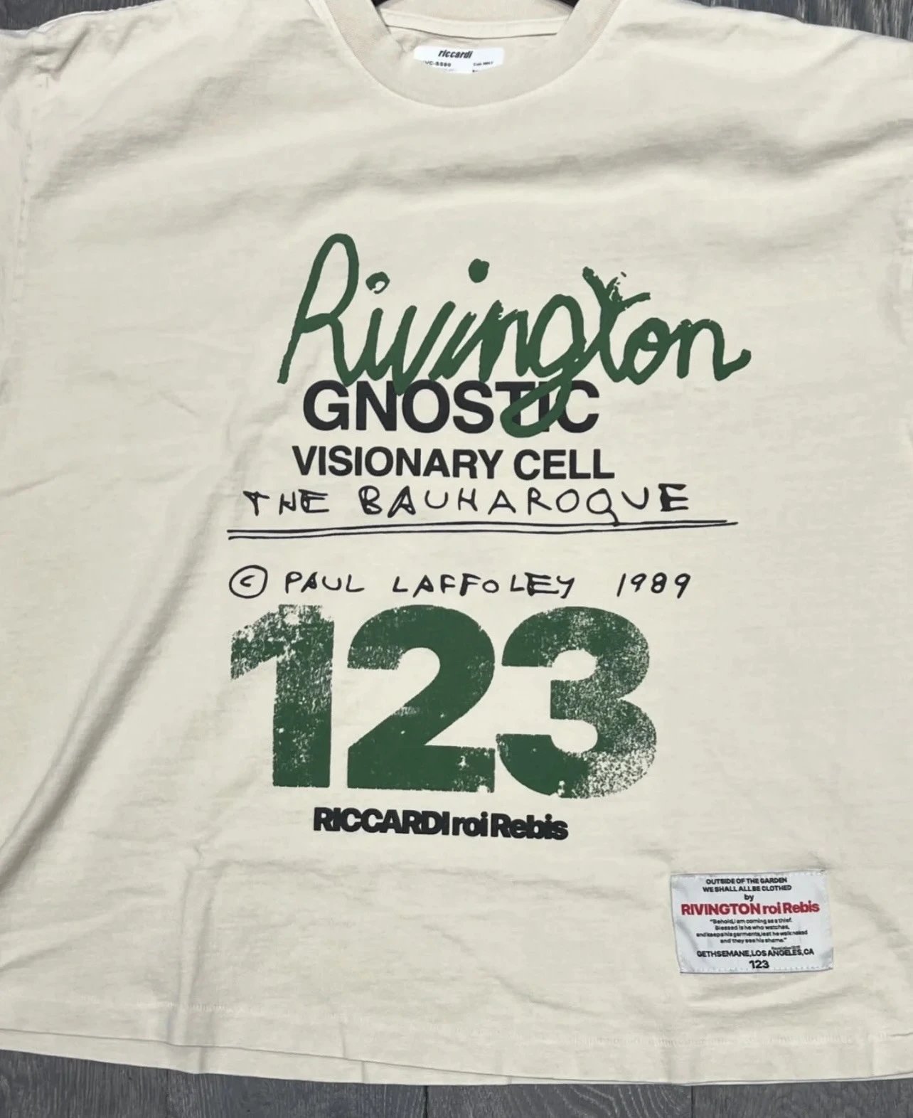 Unisex Capsule Tee Ecru - Gallery Image 2 - Detailed View