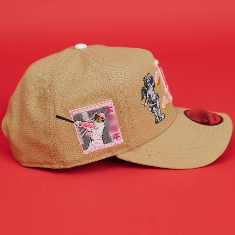 Embroidered Baseball Cap Trendy Snapback Hat Khaki - Gallery Image 3 - Detailed View