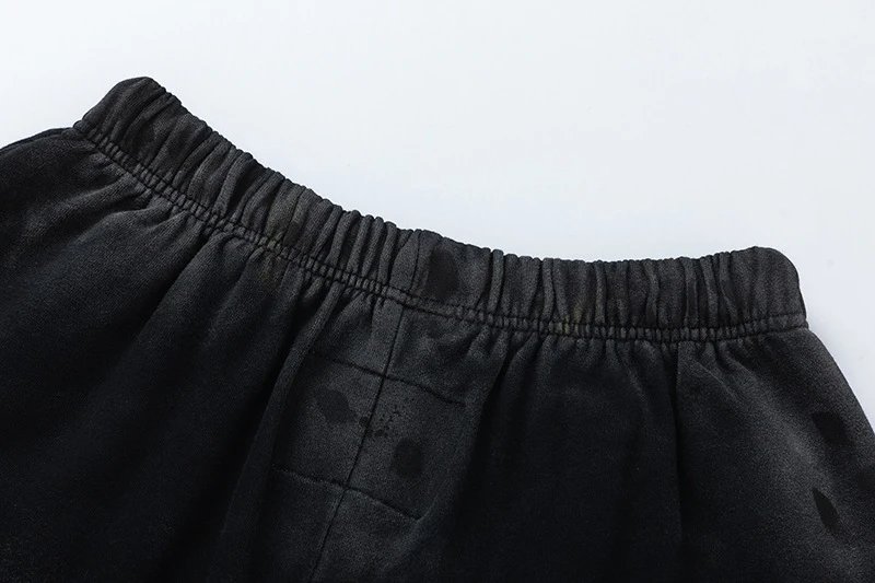 Heavy Wash Drawstring Shorts Unisex Jade - Gallery Image 12 - Detailed View