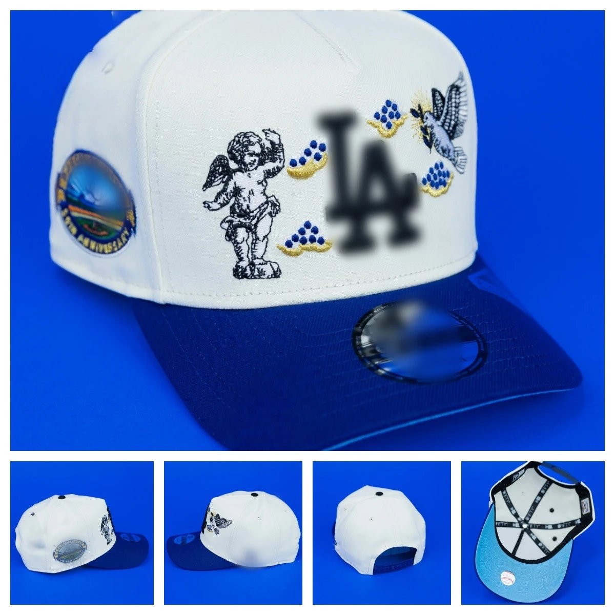 Urban Embroidered Baseball Cap Men Women Cobalt - Gallery Image 1 - Detailed View