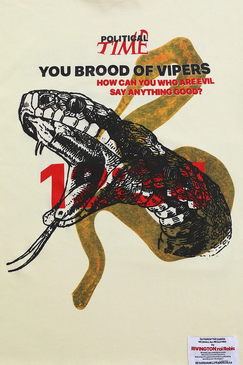 RR123 Viper Print Tee Beige - Gallery Image 8 - Detailed View