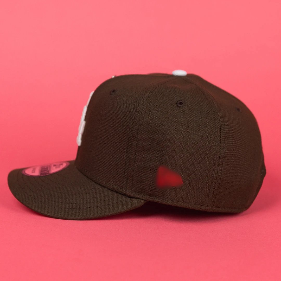 MLB Embroidered Adjustable Baseball Cap Brown - Gallery Image 4 - Detailed View